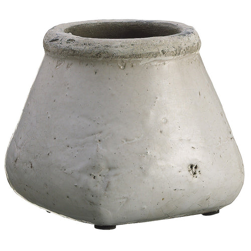 Cream 5.3" Stoneware Vase/Planter - House of Silk Flowers®

