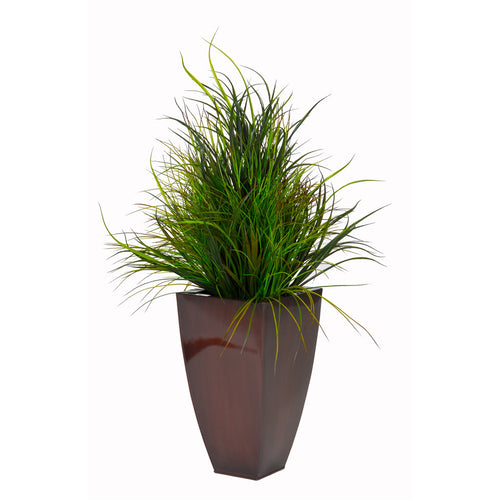 Artificial Grasses in Zinc Planter - House of Silk Flowers®

