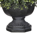 Artificial Half-Ball Boxwood Topiary in Garden Urn