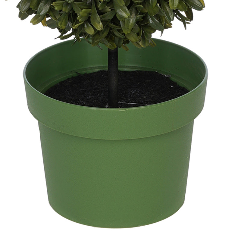 Artificial 19-inch Double Ball Boxwood Topiary