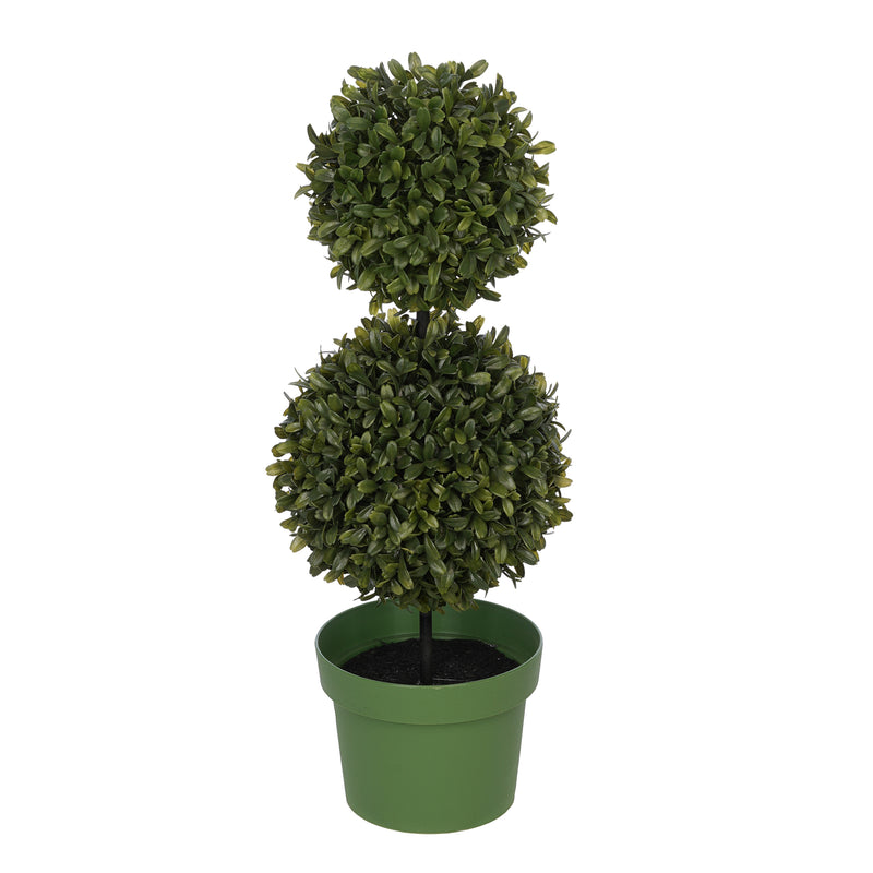 Artificial 19-inch Double Ball Boxwood Topiary House of Silk Flowers ®