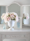 Shabby Chic® Light Pink Peonies in Distressed White Metal Urn