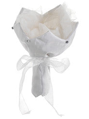 9.5" Cream Satin Bouquet Holder - House of Silk Flowers®
