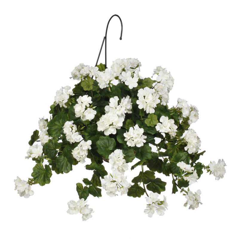 Artificial Geranium Hanging Basket - House of Silk Flowers®
 - 2