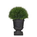 Artificial Pine Grass Half Ball Topiary in Stone-Look Urn - House of Silk Flowers®
 - 1