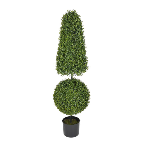 Artificial 3.5ft Boxwood Ball & Cone Topiary - House of Silk Flowers®
 - 1