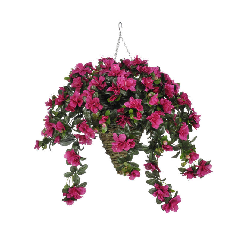 Artificial Azalea Hanging Basket - House of Silk Flowers®
 - 4