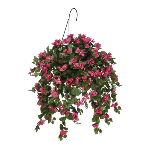 Artificial Mini Bougainvillea Hanging Basket - House of Silk Flowers®
 - 1