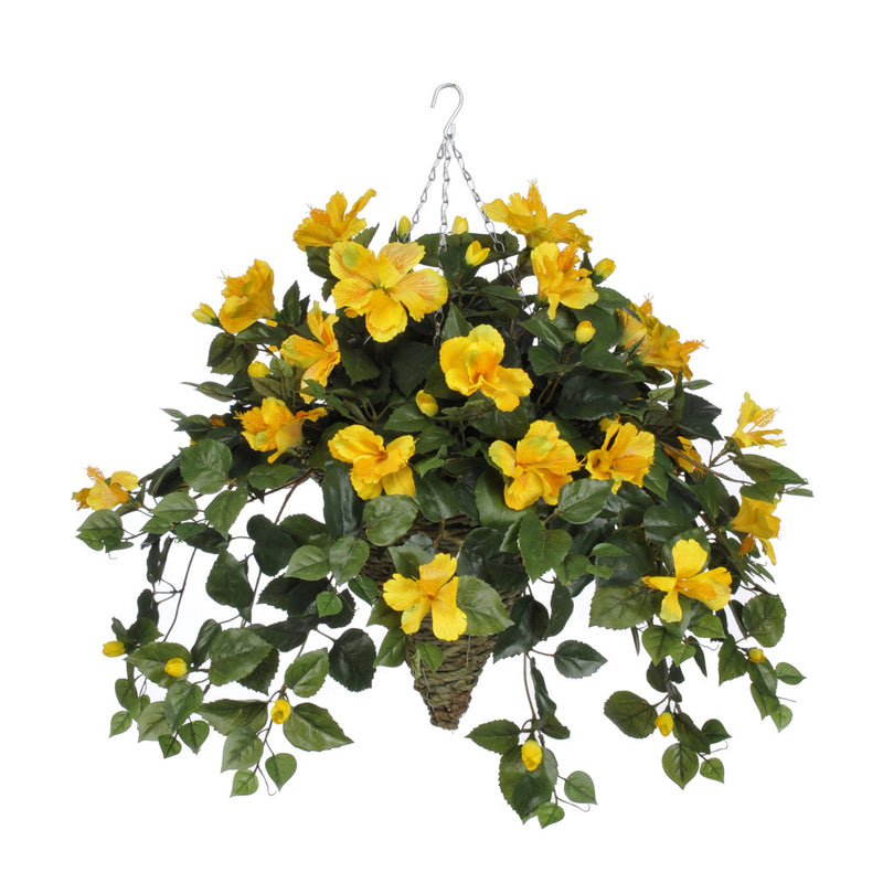 Artificial Hibiscus Hanging Basket - House of Silk Flowers®
 - 10