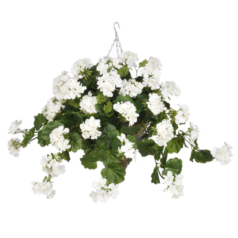 Artificial Geranium Hanging Basket - House of Silk Flowers®
 - 4