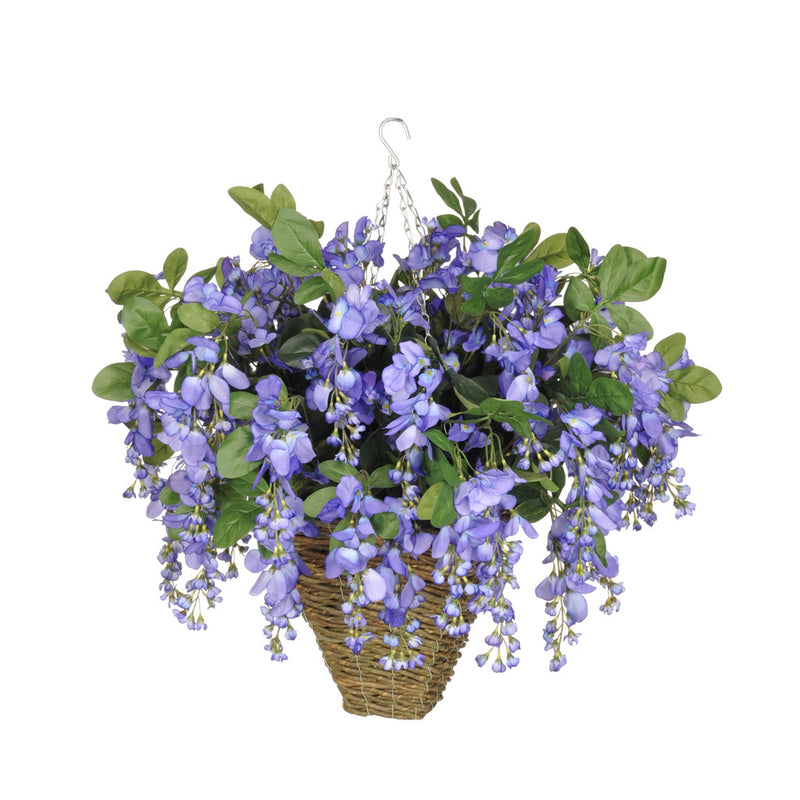 Artificial Wisteria Hanging Basket - House of Silk Flowers®
 - 16