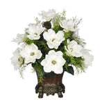 Artificial Magnolia with Asparagus Fern in Traditional Urn - House of Silk Flowers®
 - 3