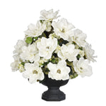 Artificial Magnolia with Snowball in Garden Urn - House of Silk Flowers®
 - 4