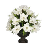 Artificial Magnolia with Asparagus Fern in Garden Urn - House of Silk Flowers®
 - 5