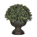 Artificial Half-Ball Boxwood Topiary in Garden Urn - House of Silk Flowers®
 - 3
