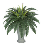 Artificial Fern in Galvanized Southern Farmhouse Bucket - House of Silk Flowers®