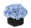 Artificial Hydrangea in Small Black Cube Ceramic - House of Silk Flowers®
 - 1