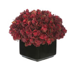 Artificial Hydrangea in Small Black Cube Ceramic - House of Silk Flowers®
 - 3