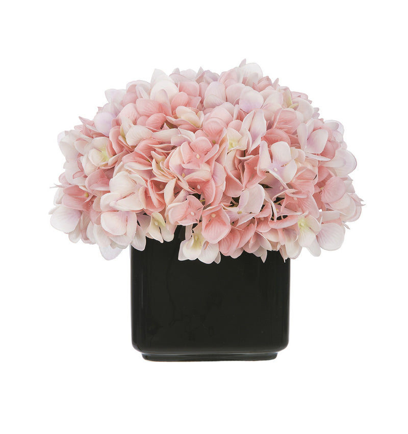 Artificial Hydrangea in Small Black Cube Ceramic - House of Silk Flowers®
 - 18