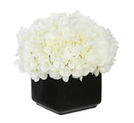 Artificial Hydrangea in Small Black Cube Ceramic - House of Silk Flowers®
 - 5