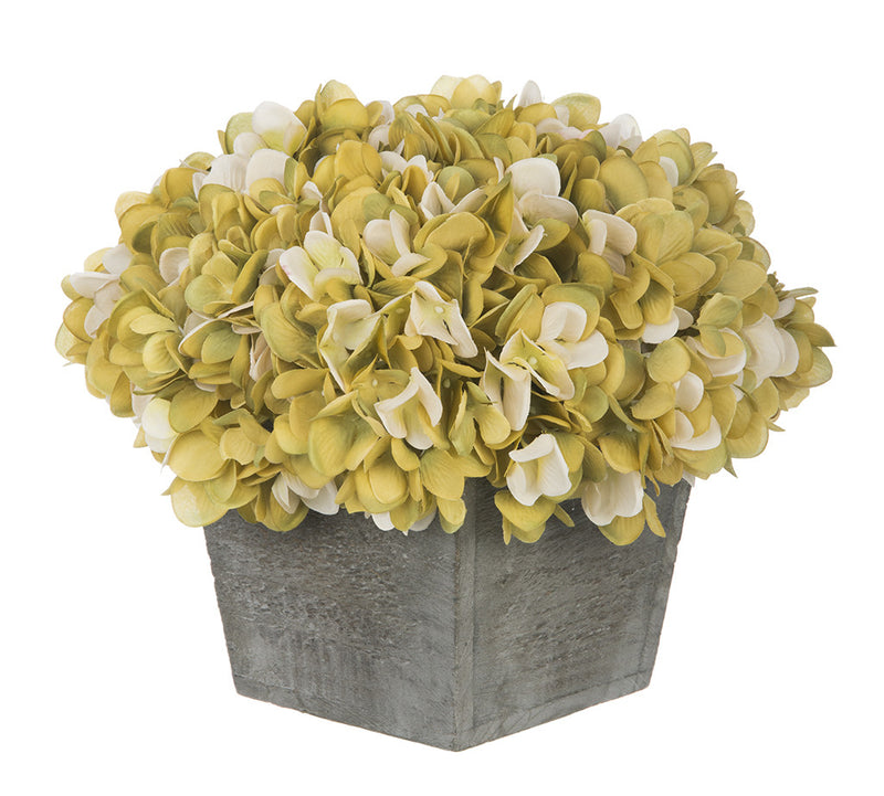Artificial Hydrangea in Grey-Washed Wood Cube - House of Silk Flowers®
 - 13