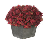 Artificial Hydrangea in Grey-Washed Wood Cube - House of Silk Flowers®
 - 17