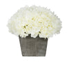 Artificial Hydrangea in Grey-Washed Wood Cube - House of Silk Flowers®
 - 4