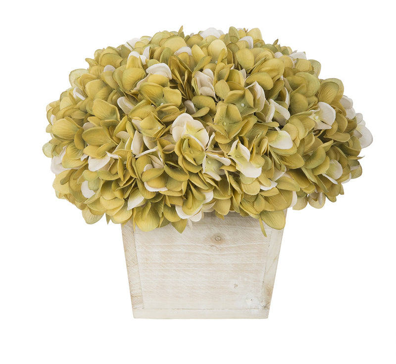 Artificial Hydrangea in White-Washed Wood Cube - House of Silk Flowers®
 - 14