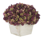 Artificial Hydrangea in White-Washed Wood Cube - House of Silk Flowers®
 - 15