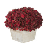 Artificial Hydrangea in White-Washed Wood Cube - House of Silk Flowers®
 - 3