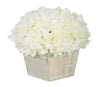 Artificial Hydrangea in White-Washed Wood Cube - House of Silk Flowers®
 - 1