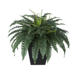 Artificial Fern in Square Zinc Planter - House of Silk Flowers®
 - 1