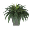 Artificial Fern in Square Zinc Planter - House of Silk Flowers®
 - 9