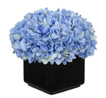 Artificial Hydrangea in Large Black Cube Ceramic - House of Silk Flowers®
 - 7