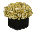 Artificial Hydrangea in Large Black Cube Ceramic - House of Silk Flowers®
 - 13
