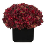 Artificial Hydrangea in Large Black Cube Ceramic - House of Silk Flowers®
 - 4