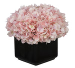 Artificial Hydrangea in Large Black Cube Ceramic - House of Silk Flowers®
 - 17