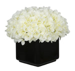 Artificial Hydrangea in Large Black Cube Ceramic - House of Silk Flowers®
 - 21