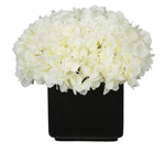 Artificial Hydrangea in Large Black Cube Ceramic - House of Silk Flowers®
 - 22