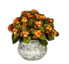 Artificial Kalanchoe in Distressed Cement Vase - House of Silk Flowers®
