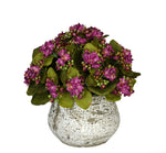 Artificial Kalanchoe in Distressed Cement Vase - House of Silk Flowers®
 - 4