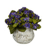 Artificial Kalanchoe in Distressed Cement Vase - House of Silk Flowers®
 - 6