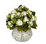 Artificial Kalanchoe in Distressed Cement Vase - House of Silk Flowers®
 - 8