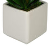Artificial Triple Stem Orchid in Cube Vase