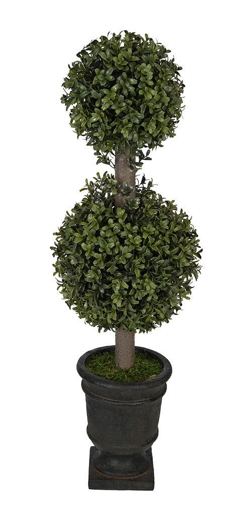 Enduraleaf 72 Faux Broadleaf Podocarpus Double Ball Topiary