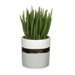 Artificial Sea Aloe in Sanded White/Bronze/Grey Ceramic House of Silk Flowers®