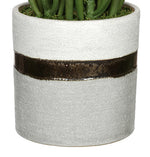 Artificial Sea Aloe in Sanded White/Bronze/Grey Ceramic