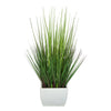 27-inch Grass in Small Cream Rectangle Zinc House of Silk Flowers®