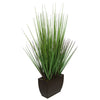 27-inch Grass in Small Matte Brown Rectangle Zinc House of Silk Flowers®