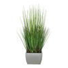27-inch Grass in Small Silver Rectangle Zinc House of Silk Flowers®